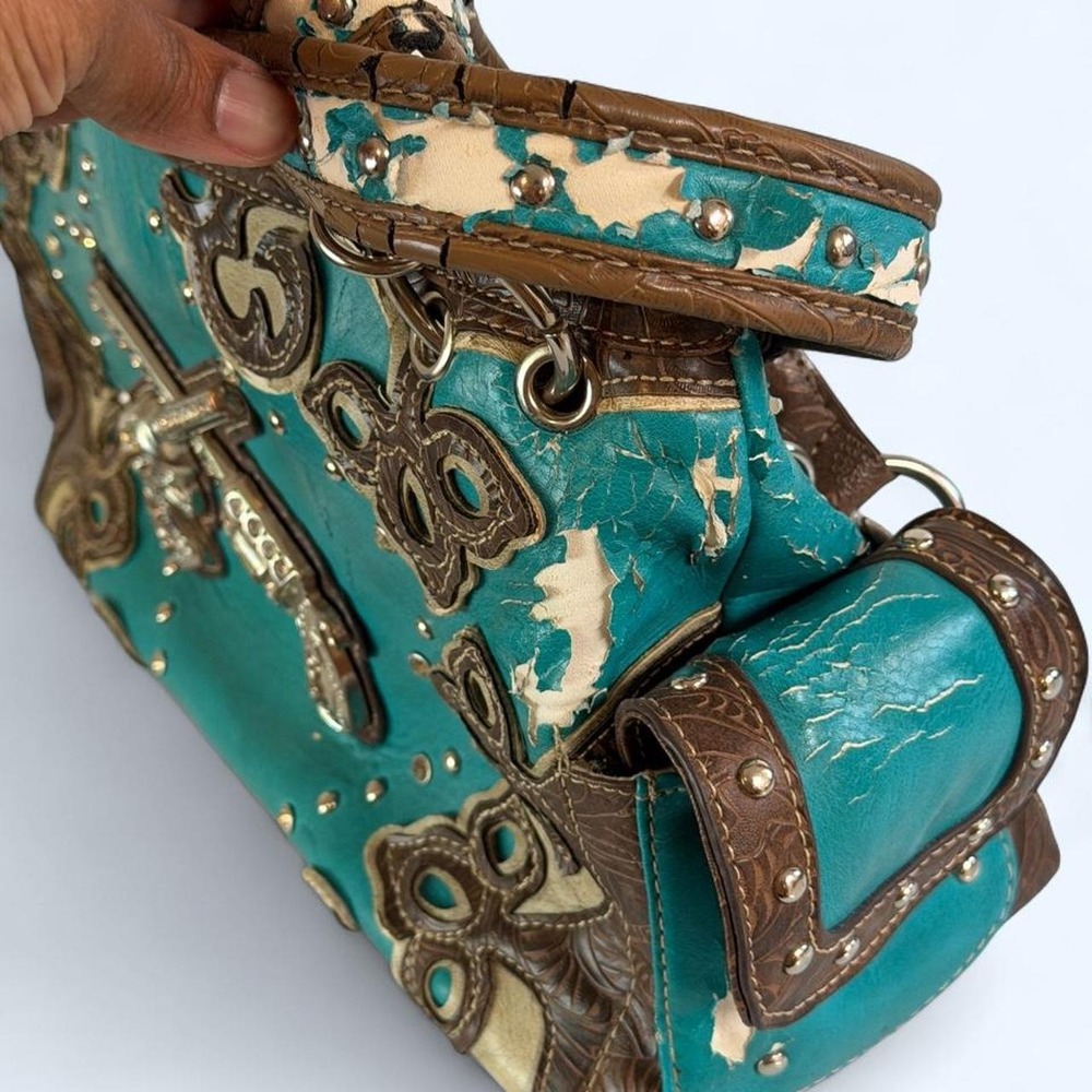 Western Embellished Montana West Handbag and Matching Purse McBling Rodeo Queen - Picture 4 of 8